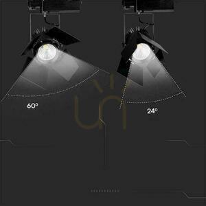 V-TAC 33W LED SAMSUNG CHIP CRI90+ Svart VT-433 3000K 3000lm 5 års garanti Rail System 3F armatur. small 8