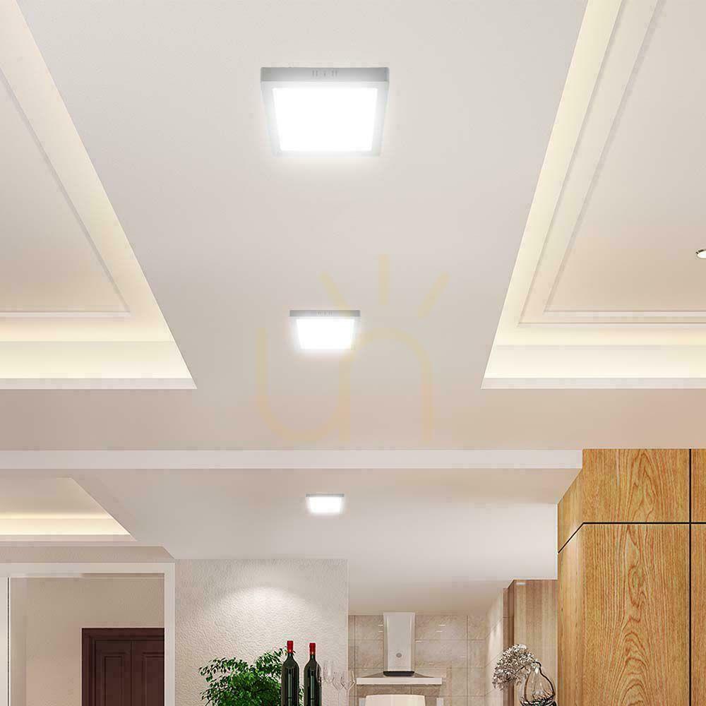 Utsikt V-TAC Ytmonterad LED Panel Premium Downlight 24W Square 300x300 VT-60024 4000K 2640lm. V-TAC Ytmonterad LED Panel Premium Downlight 24W Square 300x300 VT-60024 4000K 2640lm.