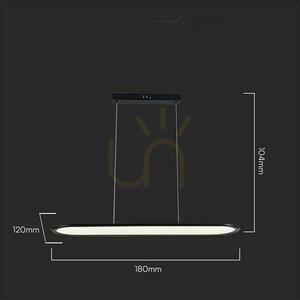 V-TAC 24W LED-pendelarmatur svart VT-7821 3000K 3000lm small 1