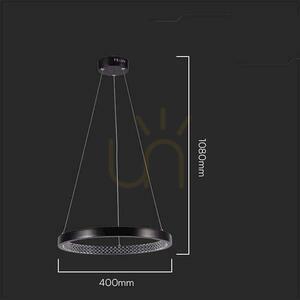 V-TAC 19W LED pendelarmatur Svart VT-7823 4000K 2160lm small 1