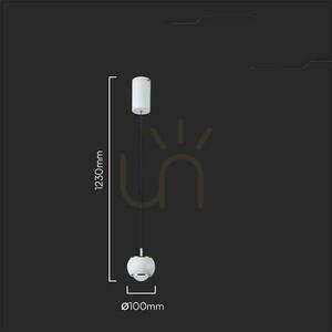 V-TAC VT-7830 vit LED-pendel 9 W 3000 K 1000 lm small 1