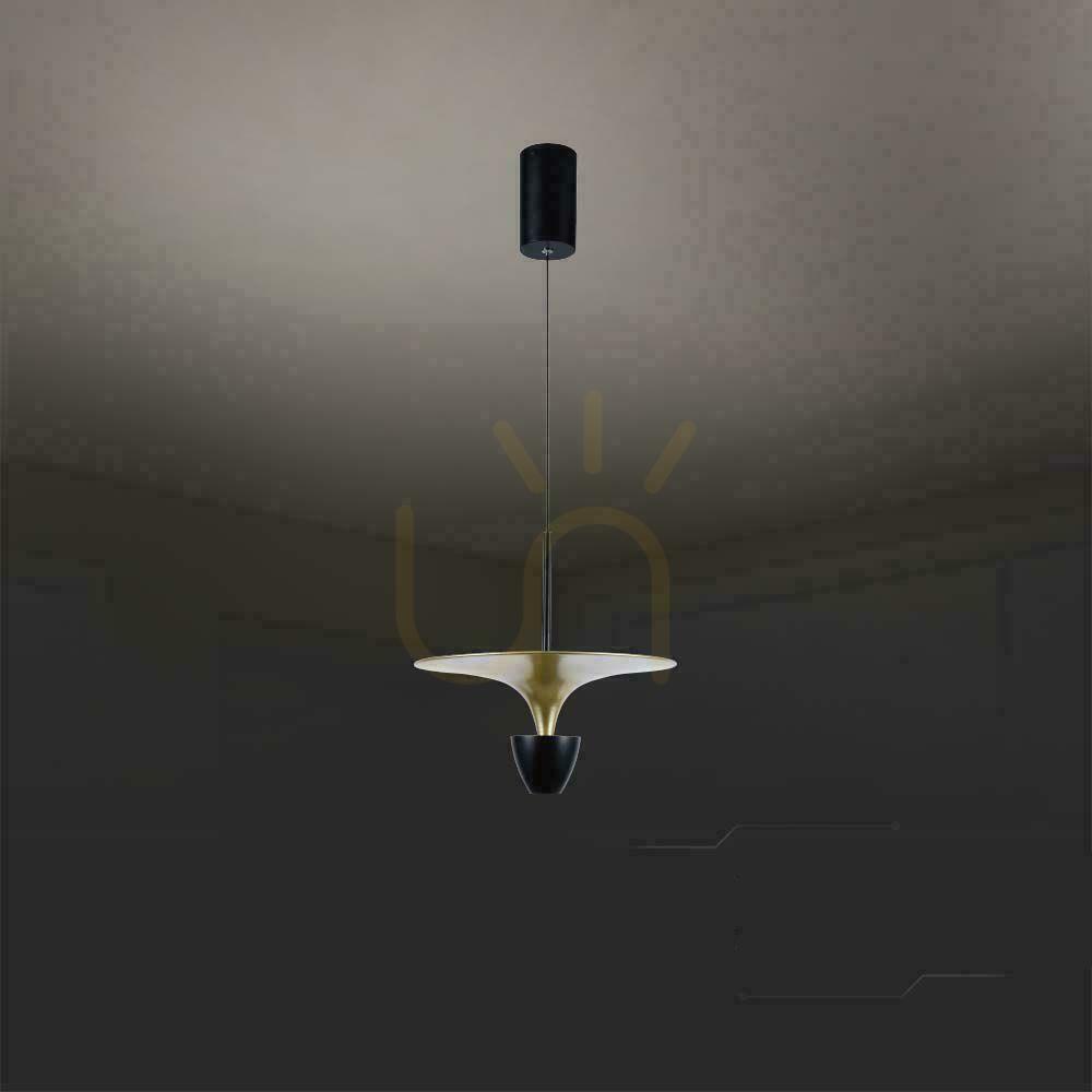 Förhandsvisning V-TAC 9W LED-pendelarmatur svart+guld VT-7832 3000K 1000lm V-TAC 9W LED-pendelarmatur svart+guld VT-7832 3000K 1000lm