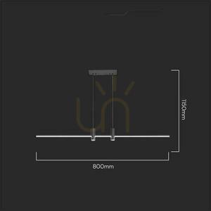 V-TAC 19W LED pendelarmatur Svart VT-7827 4000K 2160lm 1 V-TAC 19W LED pendelarmatur Svart VT-7827 4000K 2160lm small 1