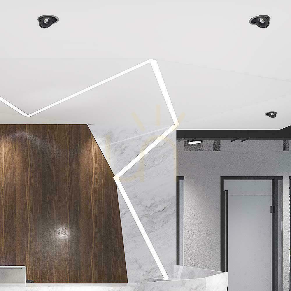 Förhandsvisning V-TAC LED Tilting Downlight 30W LED COB CRI90+ CCT Svart VT-2532 3000K-4000K-6400K 2500lm. V-TAC LED Tilting Downlight 30W LED COB CRI90+ CCT Svart VT-2532 3000K-4000K-6400K 2500lm.