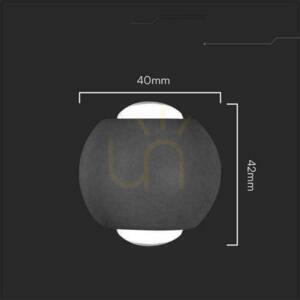 Väggmonterad Top Down V-TAC 2W LED-armatur IP54 Svart VT-2502 3000K 200lm small 5