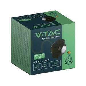 Väggmonterad Top Down V-TAC 2W LED-armatur IP54 Svart VT-2503 4000K 200lm small 3