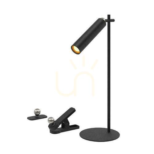 Kontrollera V-TAC 4-i-1 skrivbordslampa 37cm tapet Clip-on ficklampa 3W LED svart VT-7413 4000K 300lm