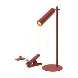 V-TAC 4-i-1 skrivbordslampa 37 cm tapetklämma ficklampa 3W LED röd VT-7413 4000K 300lm small 0