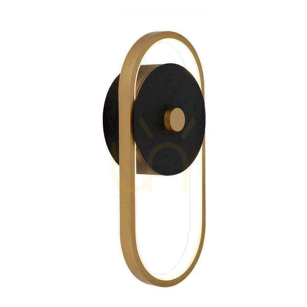 Utsikt Vägglampa V-TAC 15W LED svart+guld IP54 VT-1191 3000K 1650lm. Vägglampa V-TAC 15W LED svart+guld IP54 VT-1191 3000K 1650lm.