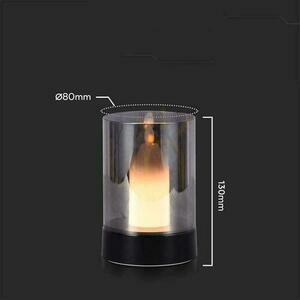 V-TAC Candlelight Nattljus 3W LED Laddning USB Dimbar Svart VT-7564 3000K 110lm. small 2
