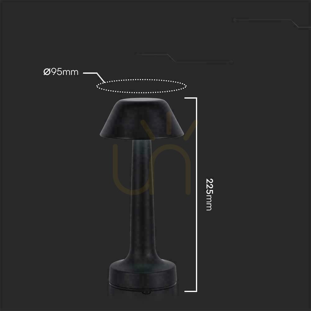 Förhandsvisning V-TAC 2W LED 23cm USB-laddning CCT Dimbar nattduksbordslampa Svart VT-7566 3000K-6000K 40lm V-TAC 2W LED 23cm USB-laddning CCT Dimbar nattduksbordslampa Svart VT-7566 3000K-6000K 40lm