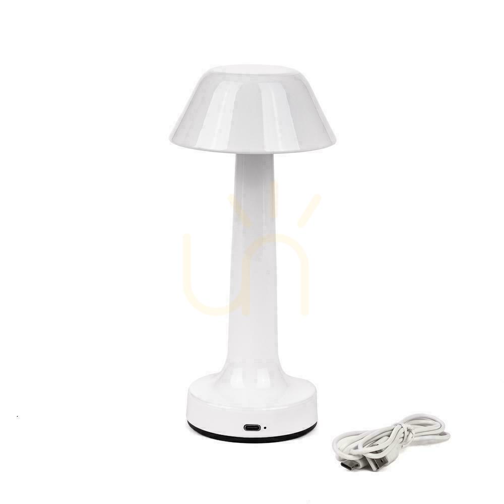 Utsikt V-TAC 2W LED nattduksbordslampa 23cm USB-laddning CCT dimbar vit VT-7566 3000K-6000K 40lm V-TAC 2W LED nattduksbordslampa 23cm USB-laddning CCT dimbar vit VT-7566 3000K-6000K 40lm