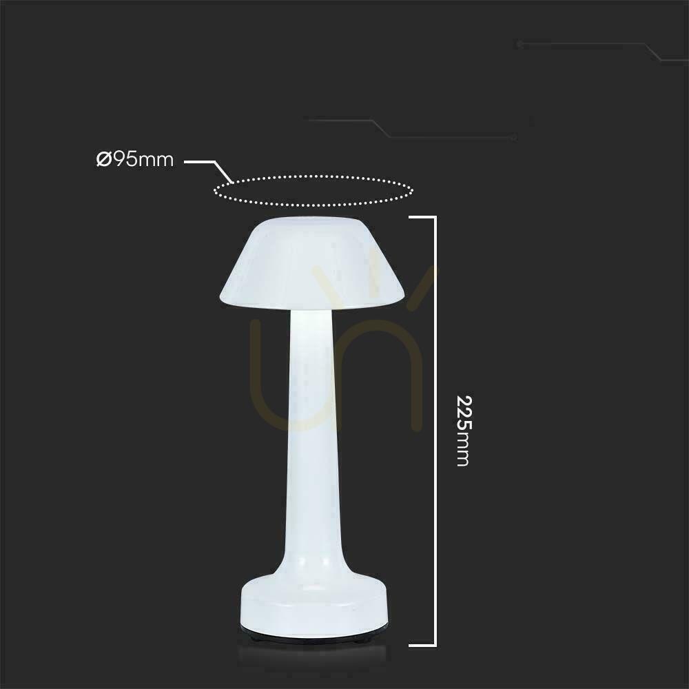 Visa V-TAC 2W LED nattduksbordslampa 23cm USB-laddning CCT dimbar vit VT-7566 3000K-6000K 40lm V-TAC 2W LED nattduksbordslampa 23cm USB-laddning CCT dimbar vit VT-7566 3000K-6000K 40lm