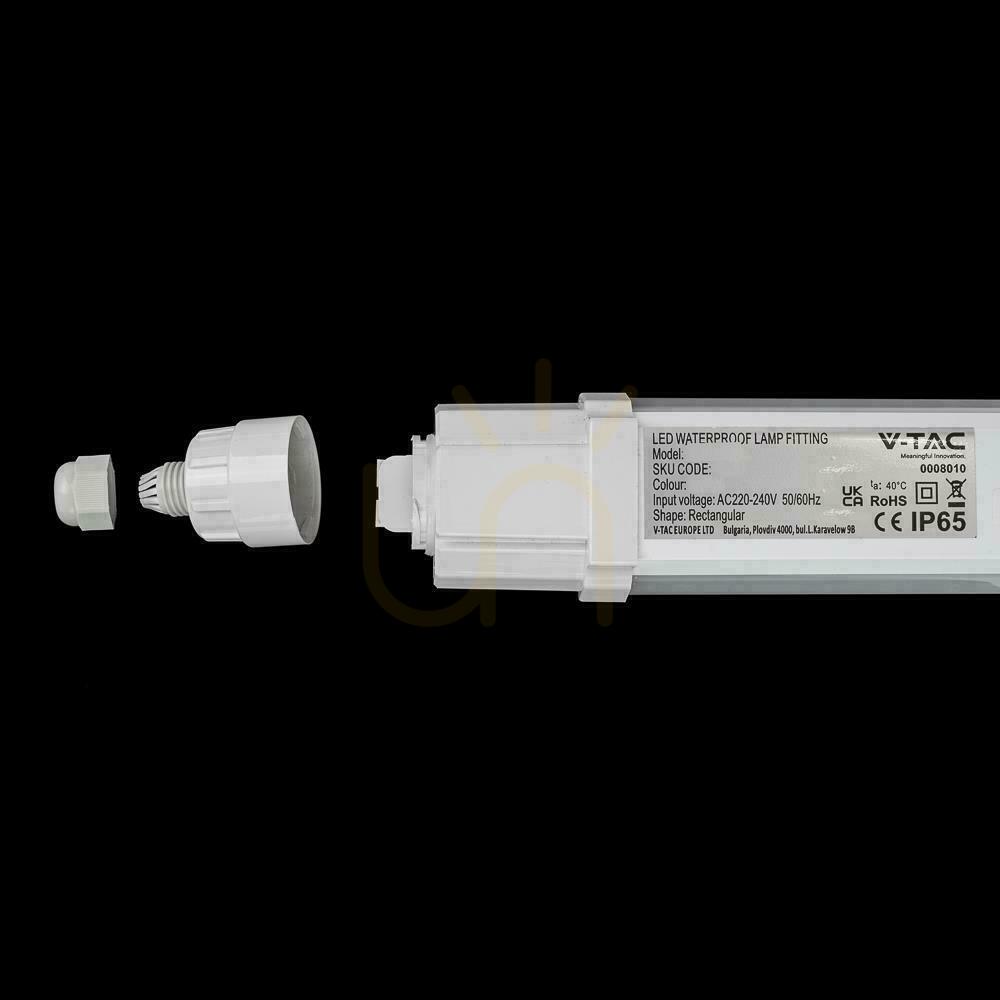 Display Hermetisk LED-armatur V-TAC WP LINKABLE 120cm VT-80120 4000K 3900lm Hermetisk LED-armatur V-TAC WP LINKABLE 120cm VT-80120 4000K 3900lm