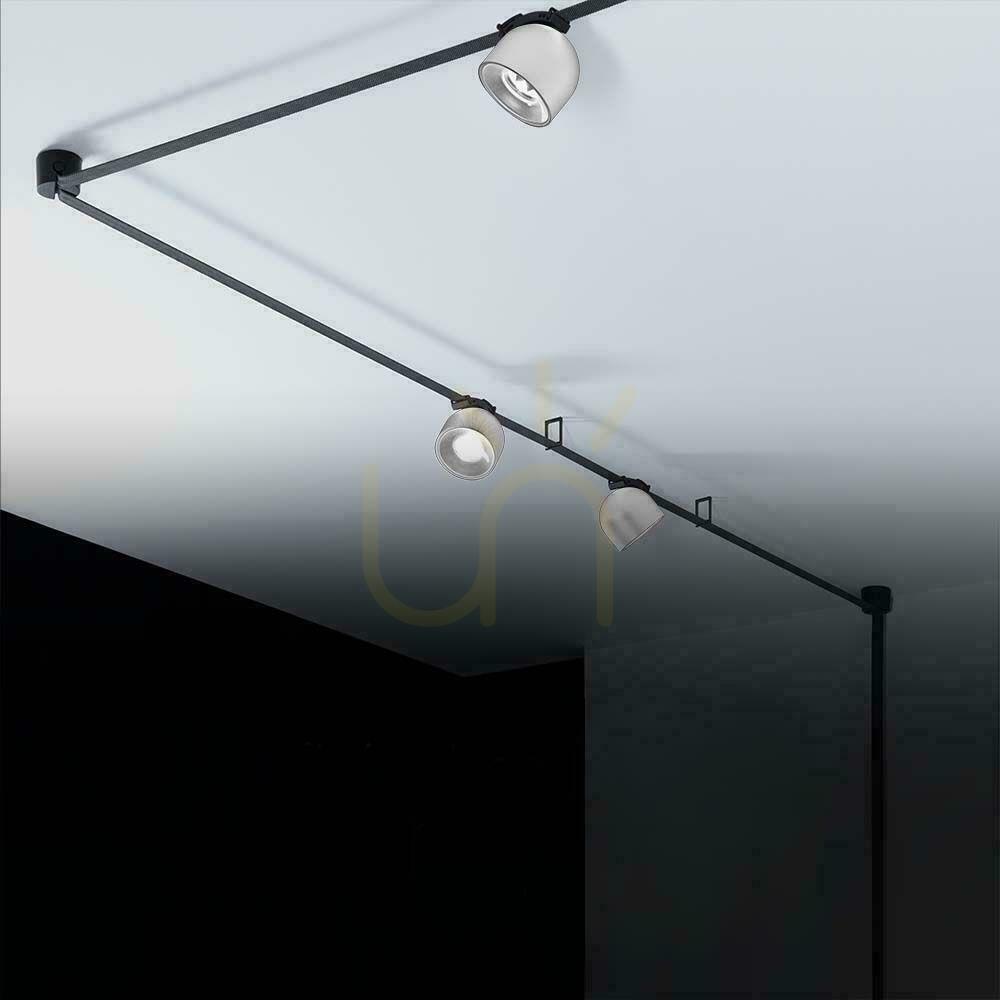 Utsikt 48V V-TAC 12W LED 120st Vit VT-41112 3000K 800lm 3 års garanti Armatur för projektorskensystem 48V V-TAC 12W LED 120st Vit VT-41112 3000K 800lm 3 års garanti Armatur för projektorskensystem
