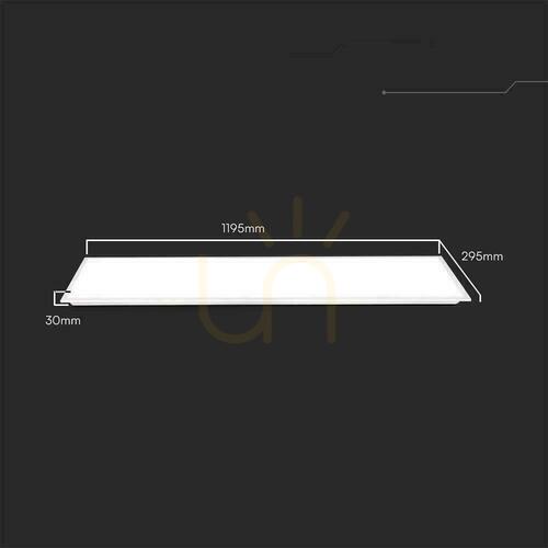 Kontrollera V-TAC LED-panel 40W 1200x300 LED-bakgrundsbelysning 30mm 120Lm/W VT-61140 6500K 4800lm.