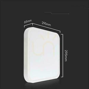 Plafond V-TAC 24W LED Square 29x29cm Ytmonterad IP44 Vit VT-8624 6500K 2500lm small 4