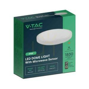Plafond V-TAC 18W LED Rund 29cm Utanpåliggande Pilot Rörelsesensor IP44 Vit VT-8618S 3000K 1830lm small 4