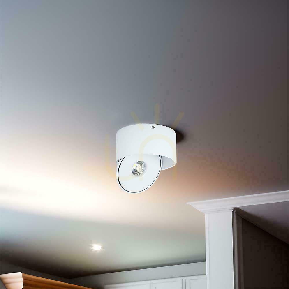 Utsikt Ytmonterad downlight V-TAC 28W Tilt CRI90 CCT Vit VT-2833 3000K-4000K-6400K 2500lm. Ytmonterad downlight V-TAC 28W Tilt CRI90 CCT Vit VT-2833 3000K-4000K-6400K 2500lm.