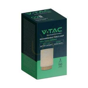 V-TAC 3W LED skrivbordslampa Nattlampa Laddning Dimbar Trä VT-7569 3000K 110lm. small 1