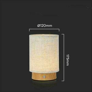 V-TAC 3W LED skrivbordslampa Nattlampa Laddning Dimbar Trä VT-7569 3000K 110lm. small 2