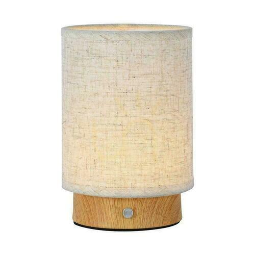 Kontrollera V-TAC 3W LED skrivbordslampa Nattlampa Laddning Dimbar Trä VT-7569 3000K 110lm.