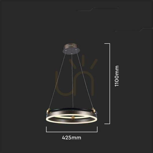 Kontrollera V-TAC 20W LED-pendelarmatur brons VT-7580 3000K 2400lm