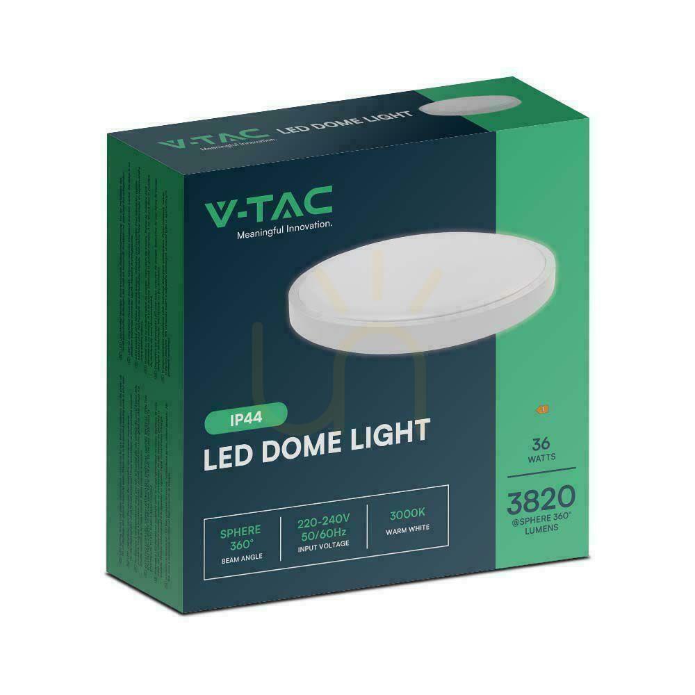 Förhandsvisning Plafond V-TAC 36W LED Rund 35cm Ytmonterad IP44 Vit VT-8630 4000K 3820lm. Plafond V-TAC 36W LED Rund 35cm Ytmonterad IP44 Vit VT-8630 4000K 3820lm.