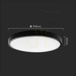 Plafond V-TAC 24W LED rund 30cm utanpåliggande IP44 svart VT-8624B 3000K 2500lm 3 Plafond V-TAC 24W LED rund 30cm utanpåliggande IP44 svart VT-8624B 3000K 2500lm small 3
