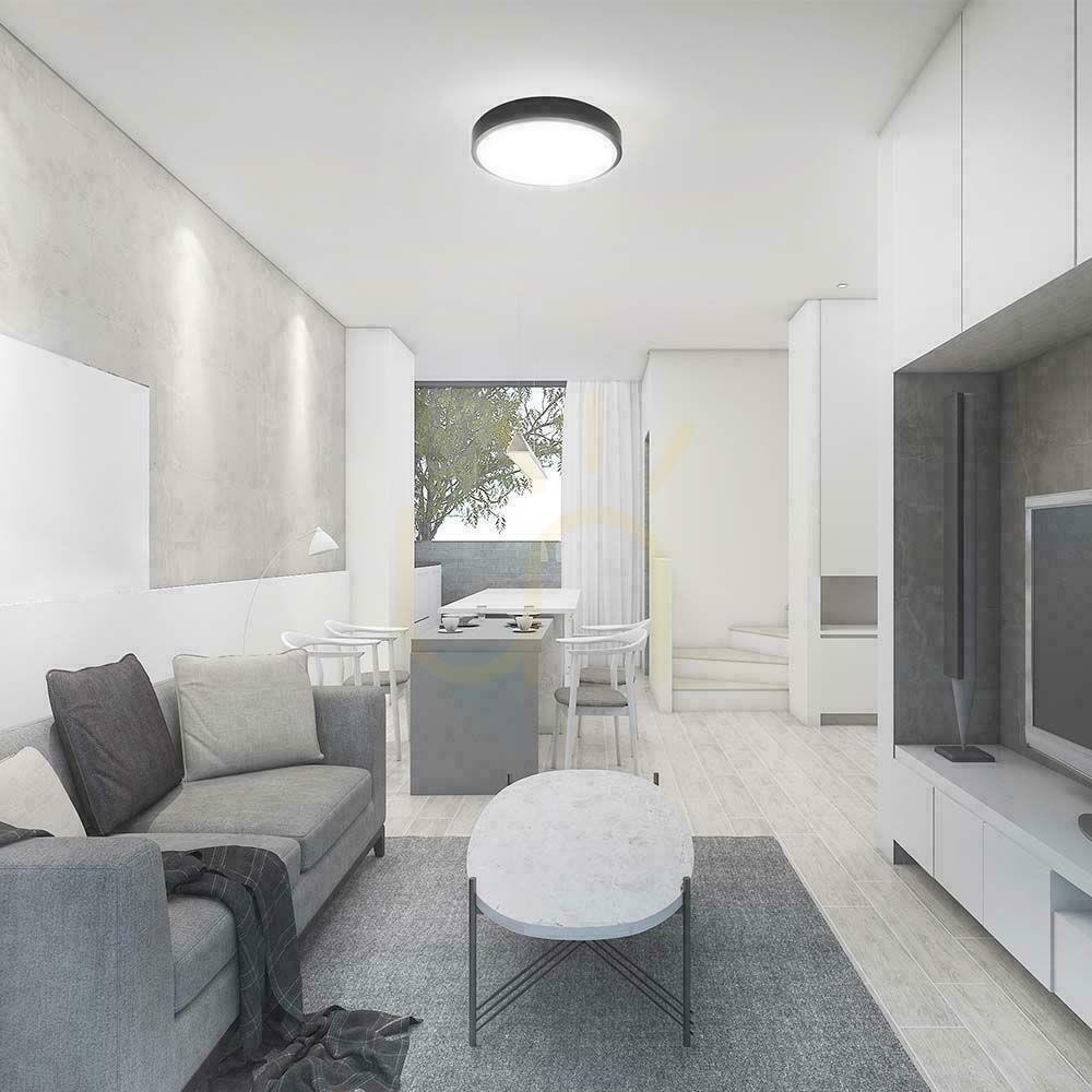 Utsikt Plafond V-TAC 24W LED rund 30cm utanpåliggande IP44 svart VT-8624B 3000K 2500lm Plafond V-TAC 24W LED rund 30cm utanpåliggande IP44 svart VT-8624B 3000K 2500lm
