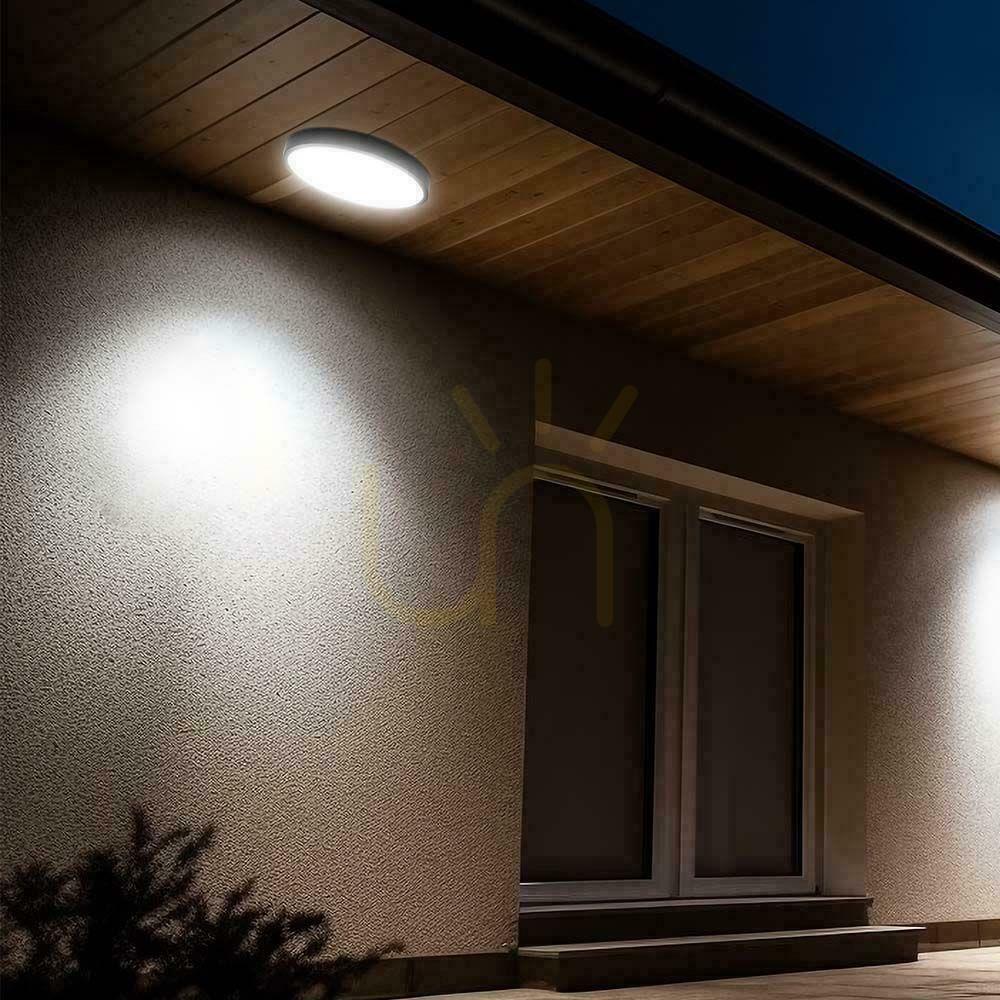 Förhandsvisning Plafond V-TAC 24W LED rund 30cm utanpåliggande IP44 svart VT-8624B 3000K 2500lm Plafond V-TAC 24W LED rund 30cm utanpåliggande IP44 svart VT-8624B 3000K 2500lm