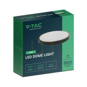 Plafond V-TAC 36W LED rund 35cm utanpåliggande IP44 svart VT-8630B 6500K 3820lm small 2