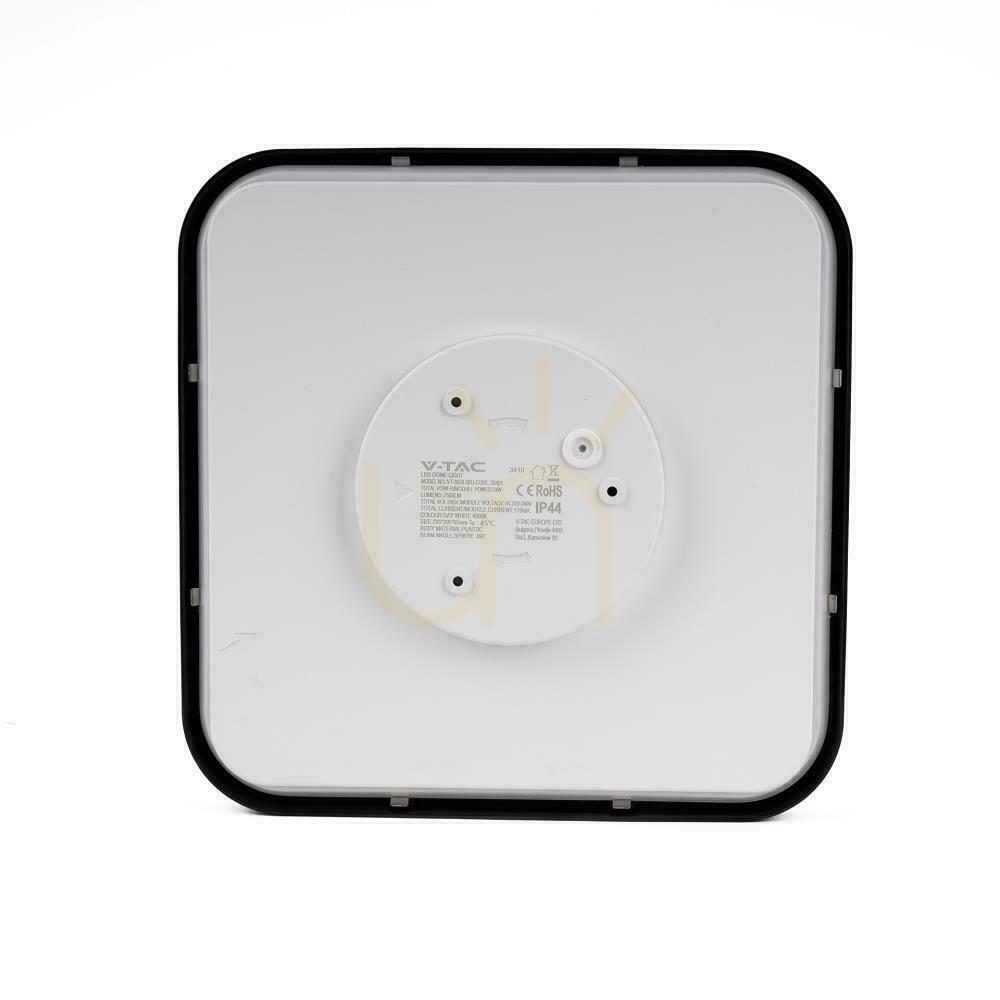 Utsikt Svart fyrkantig V-TAC VT-8618B LED-taklampa 18 W 3000 K 1830 lm IP44 Svart fyrkantig V-TAC VT-8618B LED-taklampa 18 W 3000 K 1830 lm IP44