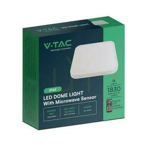 Takarmatur V-TAC 36W LED fyrkantig 42x42cm utanpåliggande, fjärrkontroll, rörelsesensor, IP44 vit VT-8630S 4000K 3820lm small 4