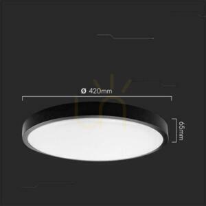 Plafond V-TAC 36W LED Rund 42cm Utanpåliggande Pilot Rörelsesensor IP44 Svart VT-8630S 4000K 3820lm small 4