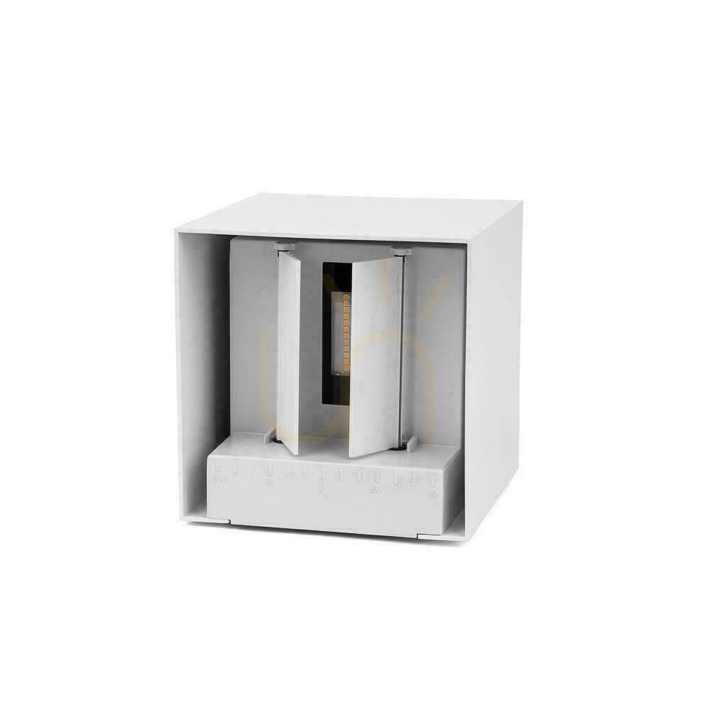 Förhandsvisning Solar V-TAC 9W LED COB Justerbar vit kub 15x15cm IP65 VT-11109 3000K 860lm väggarmatur. Solar V-TAC 9W LED COB Justerbar vit kub 15x15cm IP65 VT-11109 3000K 860lm väggarmatur.