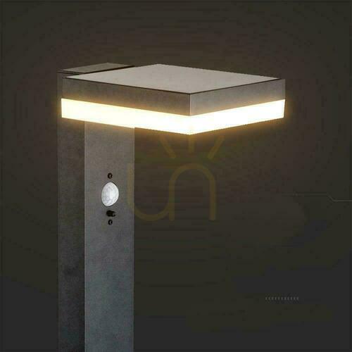 Kontrollera V-TAC 80 cm solcellsstolpe 5,5 W LED IP54 fyrkantig svart VT-1167 3000K 220lm 3 års garanti