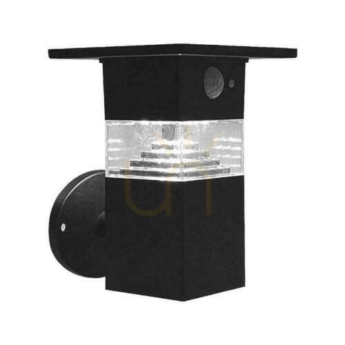 Kontrollera V-TAC 5,5W LED IP54 Svart VT-1169 3000K 250lm Solar Garden Vägglampa 3 års garanti