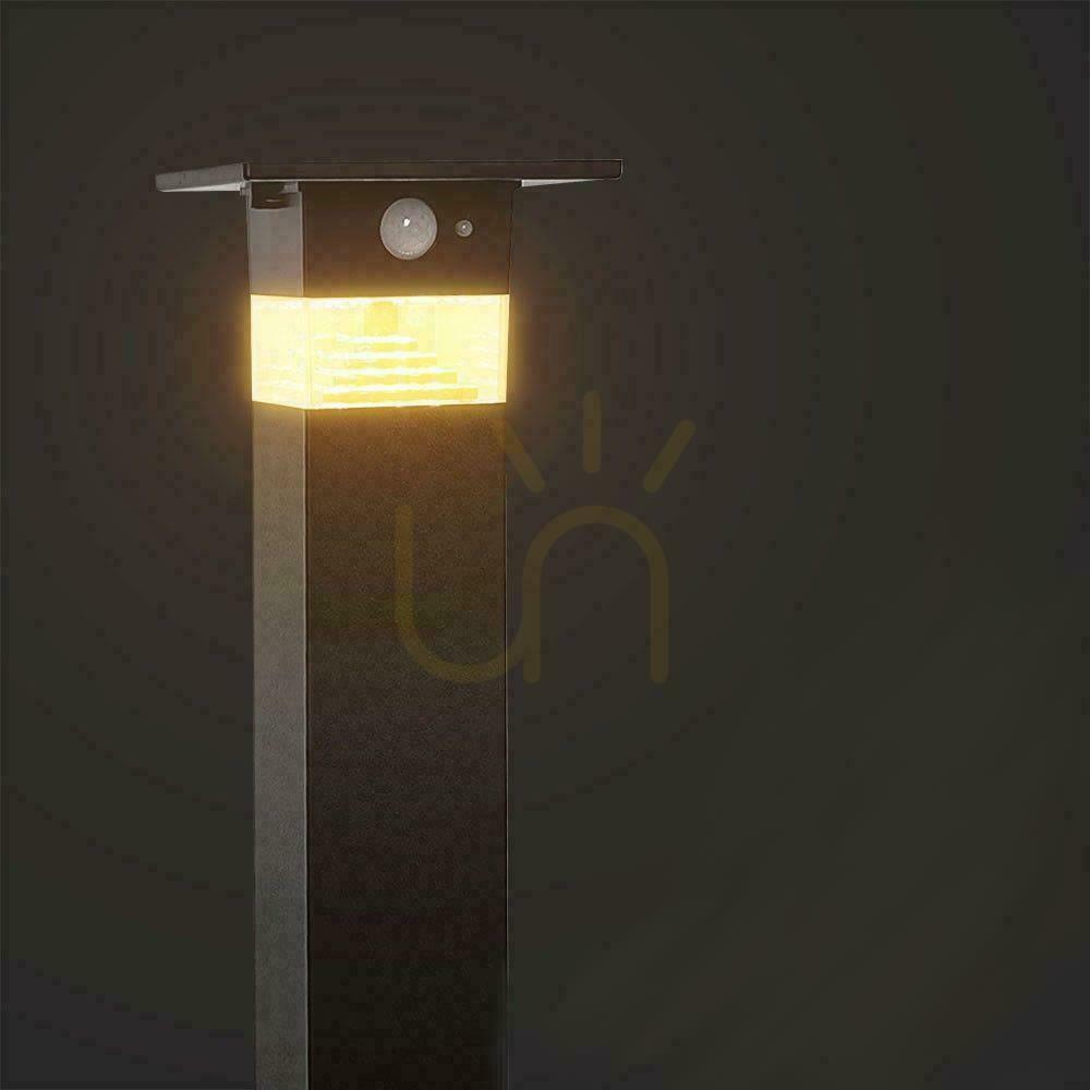 Utsikt V-TAC 80 cm solcellsstolpe 5,5 W LED IP54 svart VT-1170 3000K 250lm 3 års garanti V-TAC 80 cm solcellsstolpe 5,5 W LED IP54 svart VT-1170 3000K 250lm 3 års garanti