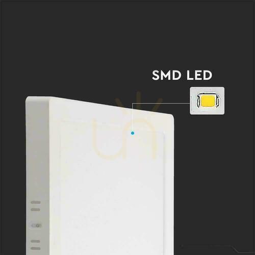 Kontrollera V-TAC Ytmonterad LED Panel Premium Downlight 12W Square 170x170 VT-60012 4000K 1200lm.