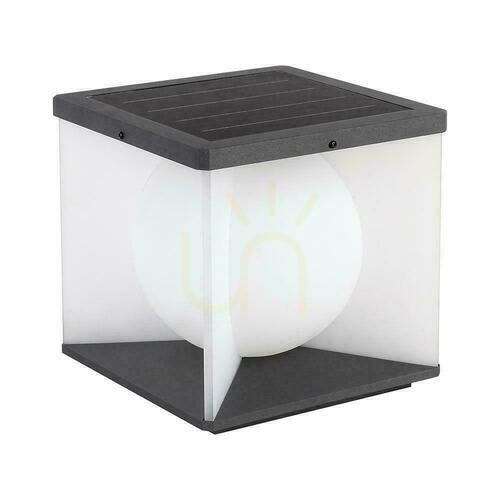 Kontrollera V-TAC solcellsbaserad trädgårdsarmatur 3-5W LED IP65 20x20cm VT-7655 3000K