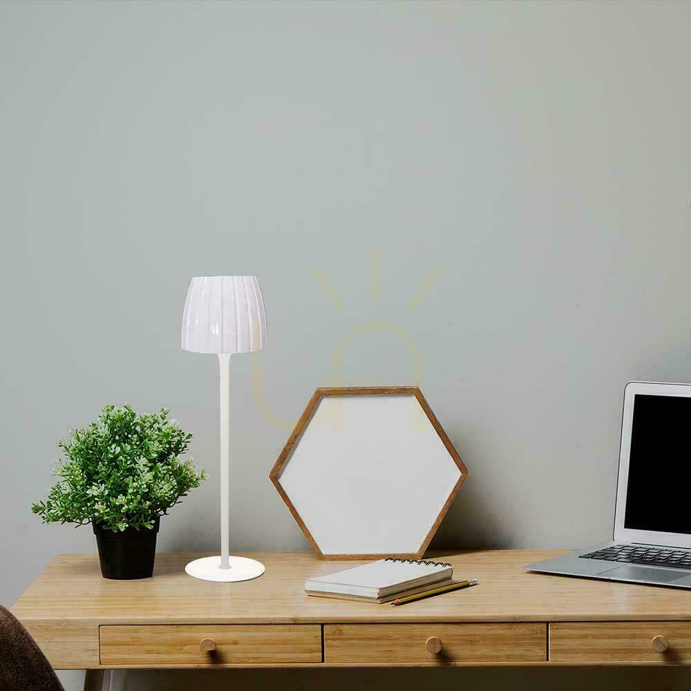 Utsikt V-TAC 2,7W LED nattduksbordslampa 34cm USB-laddning dimbar vit VT-7967 3000K-6000K 110lm V-TAC 2,7W LED nattduksbordslampa 34cm USB-laddning dimbar vit VT-7967 3000K-6000K 110lm