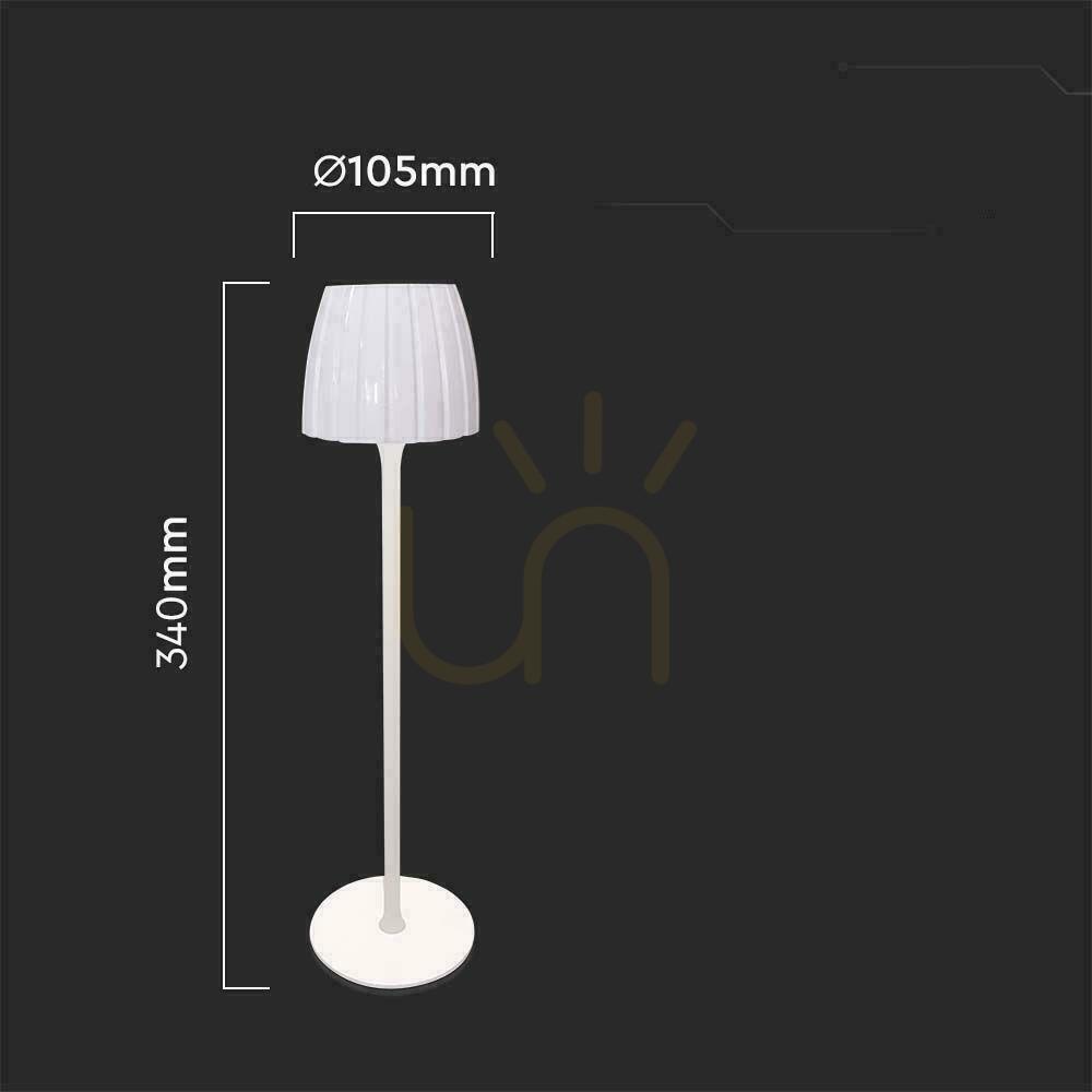 Visa V-TAC 2,7W LED nattduksbordslampa 34cm USB-laddning dimbar vit VT-7967 3000K-6000K 110lm V-TAC 2,7W LED nattduksbordslampa 34cm USB-laddning dimbar vit VT-7967 3000K-6000K 110lm