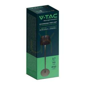 V-TAC 2,7W LED nattduksbordslampa 34cm USB-laddning dimbar svart VT-7967 3000K-6000K 110lm small 3