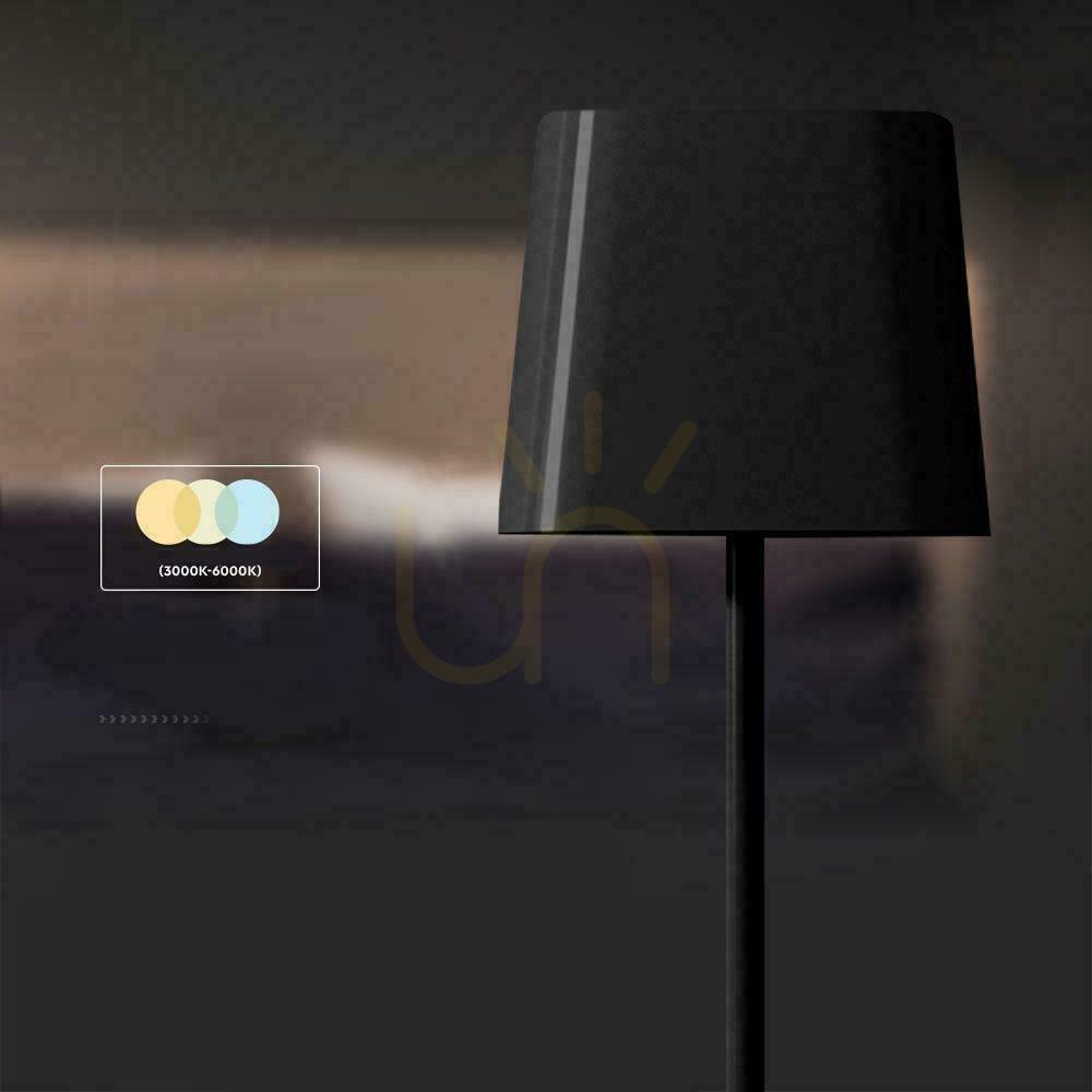 Förhandsvisning V-TAC 5W CCT LED Solar nattduksbordslampa 35cm USB-C laddning dimbar svart VT-10116 3000K-6000K 400lm V-TAC 5W CCT LED Solar nattduksbordslampa 35cm USB-C laddning dimbar svart VT-10116 3000K-6000K 400lm