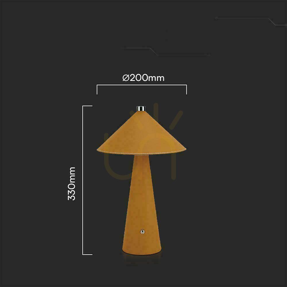 Kontrollera V-TAC 3W LED nattduksbordslampa 33cm CCT laddning USB-C dimbar gult läder VT-10117-Y 3000K-6000K 240lm V-TAC 3W LED nattduksbordslampa 33cm CCT laddning USB-C dimbar gult läder VT-10117-Y 3000K-6000K 240lm