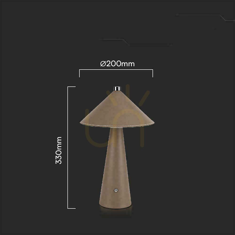 Kontrollera V-TAC 3W LED nattduksbordslampa 33cm CCT USB-C laddning dimbar brunt läder VT-10117 3000K-6000K 240lm V-TAC 3W LED nattduksbordslampa 33cm CCT USB-C laddning dimbar brunt läder VT-10117 3000K-6000K 240lm