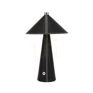 V-TAC 3W LED nattduksbordslampa 33cm CCT USB-C laddning dimbar svart läder VT-10117 3000K-6000K 240lm small 2