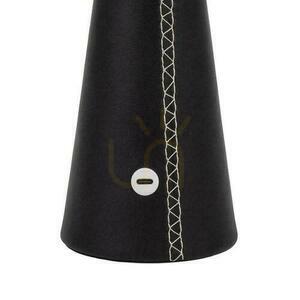 V-TAC 3W LED nattduksbordslampa 33cm CCT USB-C laddning dimbar svart läder VT-10117 3000K-6000K 240lm small 3