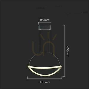 V-TAC 12W LED pendelarmatur 40cm Svart VT-10124 3000K 1440lm small 1